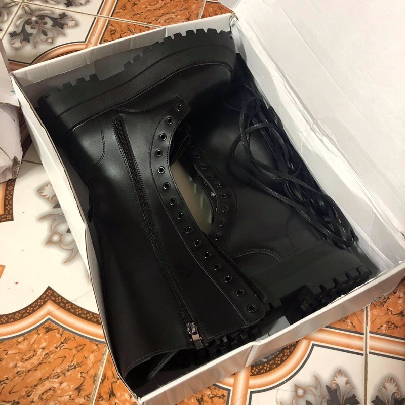 sẵn, bốt độn đế 5cm CÓ KHOÁ KÉO🤪 boot dây | bốt đùi siêu đẹp 💚 giày buộc dây dài | BigBuy360 - bigbuy360.vn