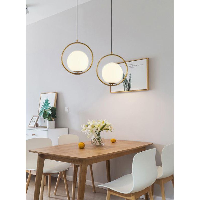 Combo 2 đèn thả MONSKY YUMI hiện đại, cao cấp loại to D20cm kèm bóng LED chuyên dụng