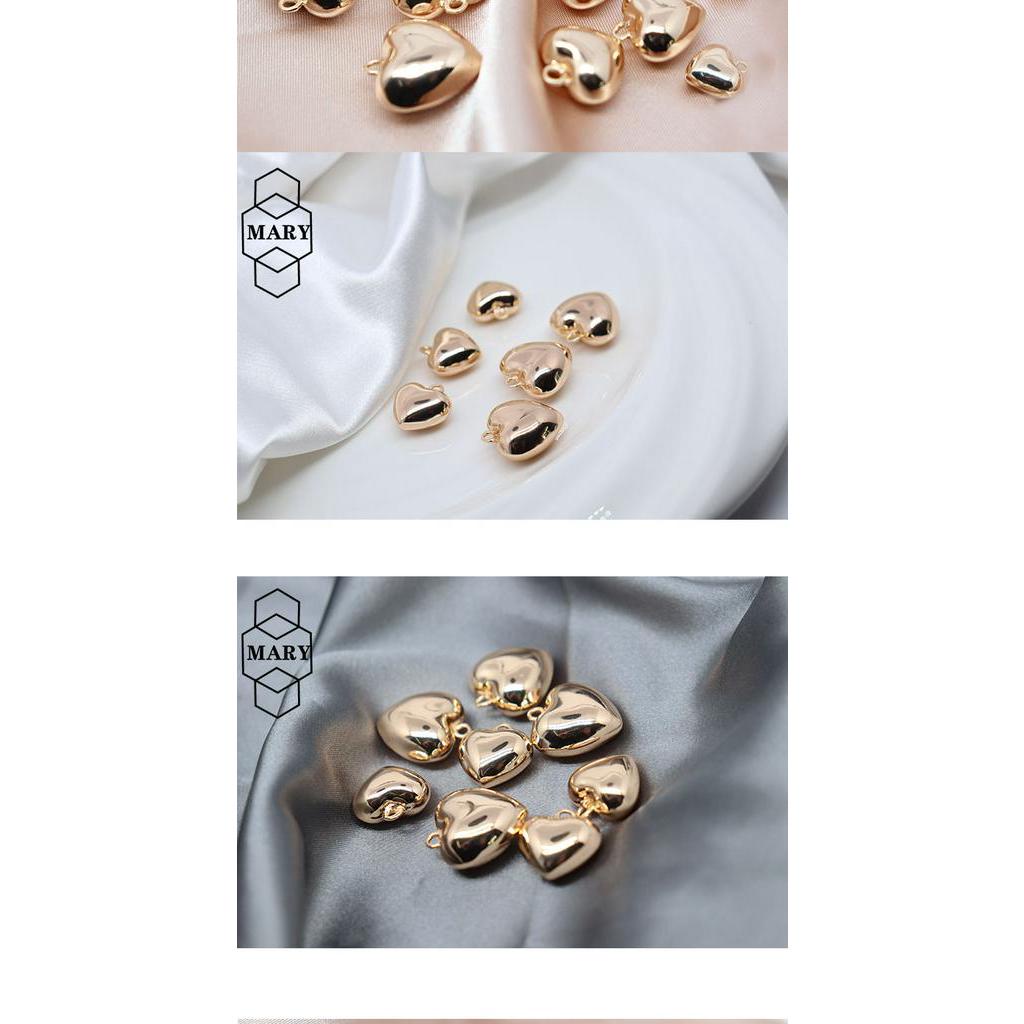 Mặt Dây Chuyền Mạ Vàng 14k Hình Trái Tim Đáng Yêu