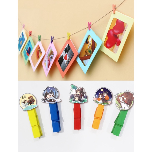 Kẹp ảnh trần tình lệnh KAG36 combo 5 kẹp kèm dây treo 1m5 tiêu chiến vương nhất bác