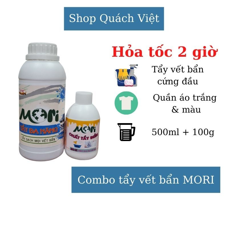 Tẩy quần áo MORI, đánh bay các vết bẩn cứng đầu lâu ngày bám trên quần áo