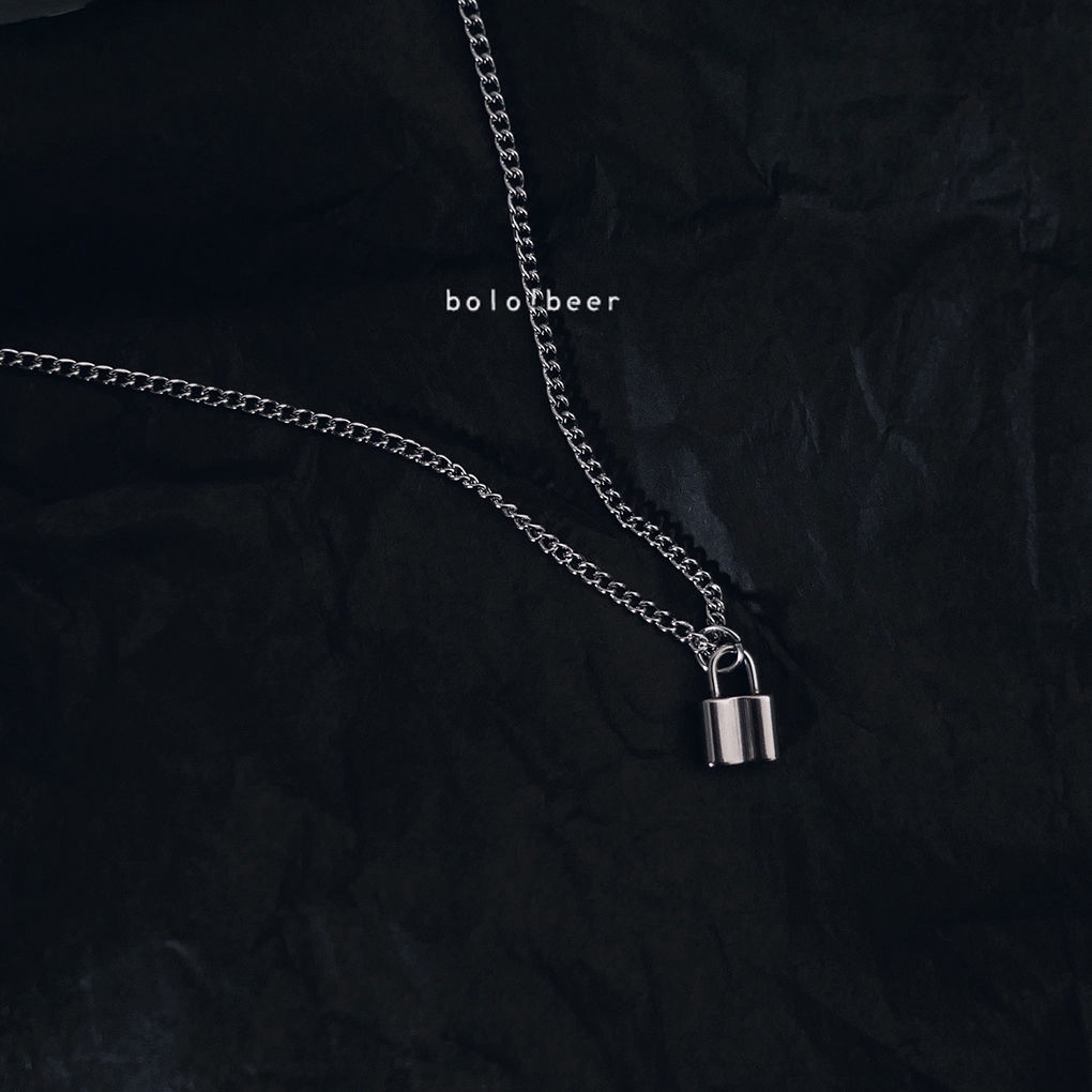 Dây Chuyền Mặt Hình Ổ Khóa Cá Tính Độc Đáo Phong Cách Hip Hop