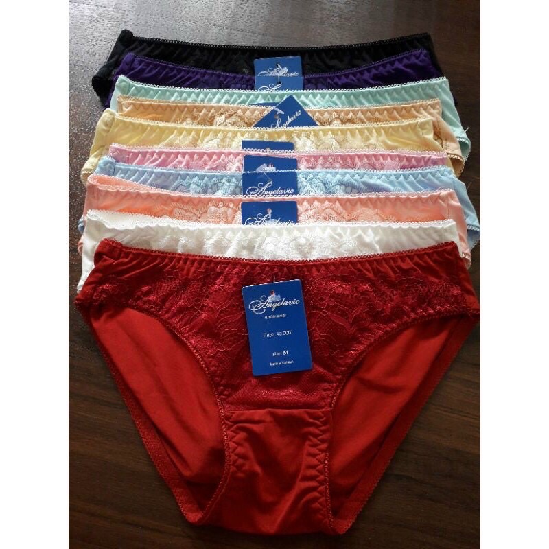 QUẦN LÓT THUN LẠNH PHỐI REN Hàng Việt Nam- siêu mịn- lẻ 1 cái