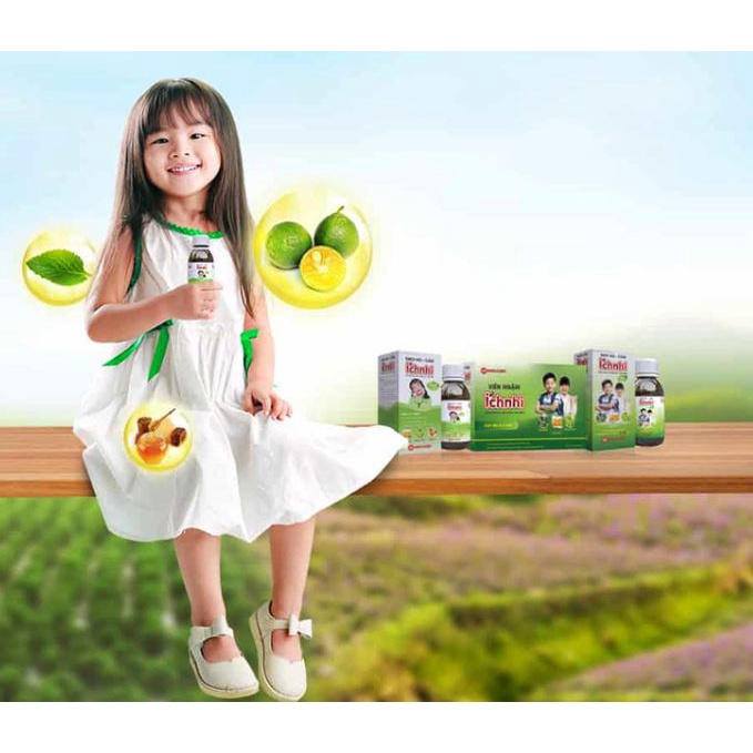 Siro ho ích nhi, ho cảm, hắt hơi, sổ mũi, long đờm cho bé, chai 90ml