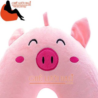 Bộ gối kê cổ + bịt mắt Hali ĐỦ LOẠI (trang trí hình thú Heo hồng, totoro...)