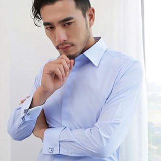 Áo sơ mi măng sét (cuff shirt) - màu xanh