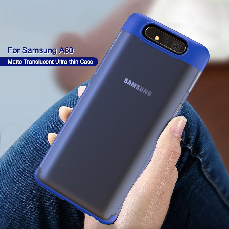 Ốp điện thoại PC cứng nhám trong mờ siêu mỏng chống sốc cho Samsung Galaxy A80