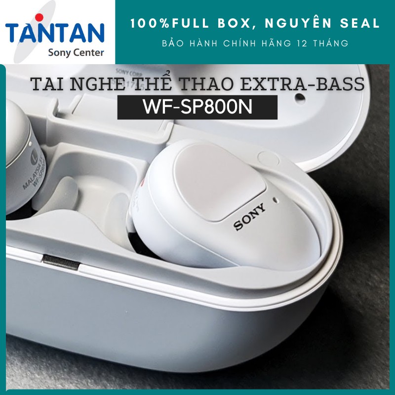 Tai Nghe Thể Thao CHỐNG ỒN EXTRA-BASS Sony WF-SP800N | Bluetooth 5.0 - Chống nước ,bụi IP55 - Điều khiển cảm ứng - 26H