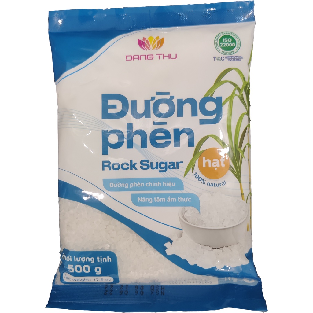 Đường Phèn Hạt Đăng Thư Túi 500g - Đường phèn chưng Yến- Hạt kim cương, Không chỉ, không tẩy