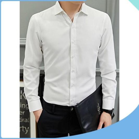 Áo sơ mi  - Áo sơ mi lụa cao cấp - Vải lụa mềm mịn, mặc cực mát, không nhăn, dáng slim Hàn Quốc trẻ đẹp