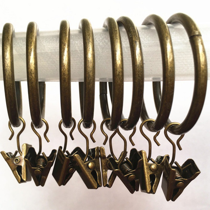 Puppyandkitty 10 chiếc nhẫn cổ điển bền với vòng rèm trang trí rèm kim loại cổ điển