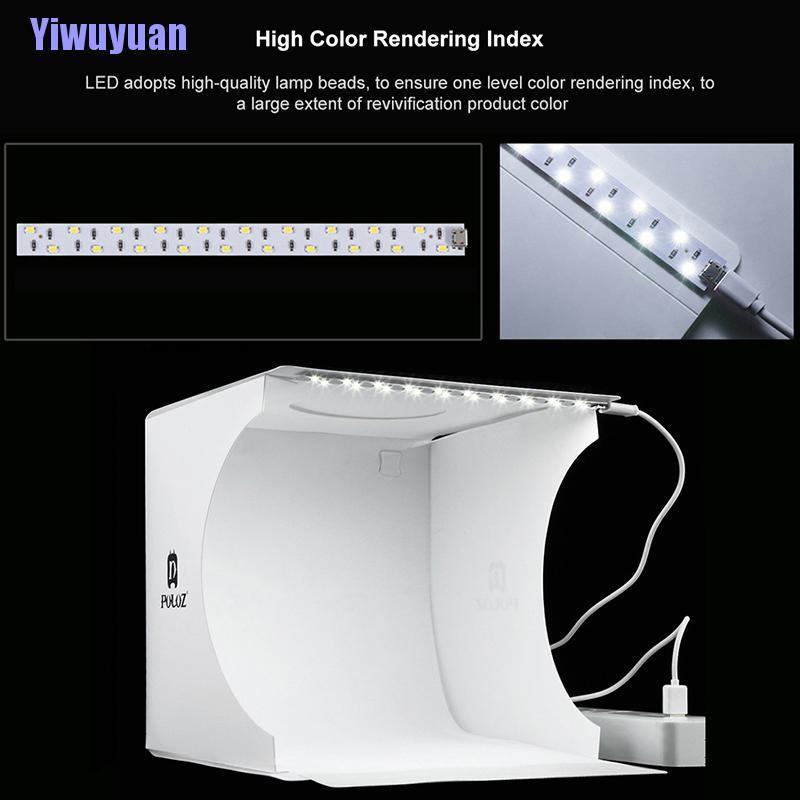 Hộp Chụp Ảnh Mini Mềm Gấp Gọn Có 2 Đèn Led