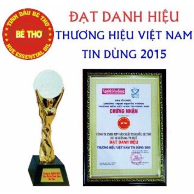 Tinh dầu tràm Bé Thơ (có tem chính hãng Công ty Sản xuất Tinh dầu Bé Thơ)