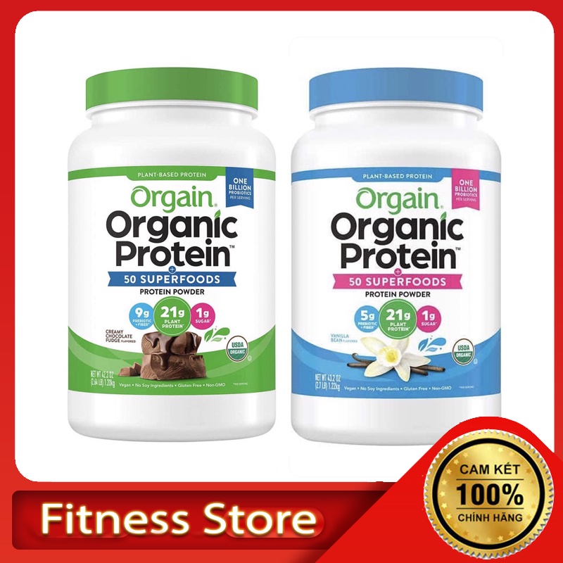 Bột Organic Protein - Sữa Đạm Thực Vật Hỗ Trợ Giảm Cân, Tăng Cơ, Kiểm Soát Cân Nặng, Không Đường,0 Béo Ăn Kiêng