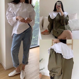 Áo sơ mi cổ peterpan bèo