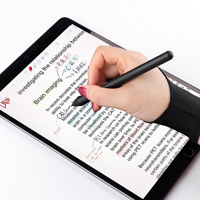 Găng Tay Vẽ Digital Chạm Cảm Ứng Màn Hình Máy Tính Bảng Găng Tay Đen 2 Ngón Chống Rách Dùng Vẽ Tranh Đồ Họa Chống Bẩn