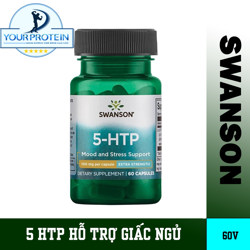 Swanson 5 HTP 60v - Giảm Căng Thẳng, Hỗ Trợ Giấc Ngủ