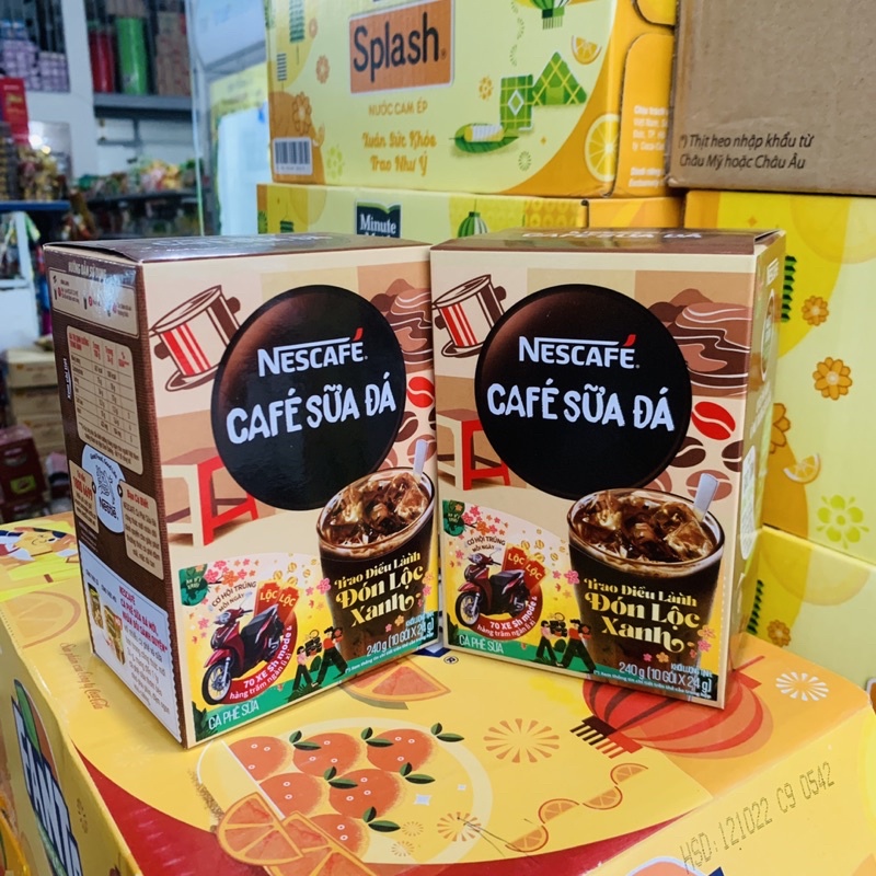 Cà Phê Sữa Đá Nescafe Hộp 240g (10 gói)