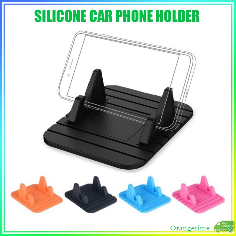 Giá Đỡ Điện Thoại Bằng Silicon Mềm Chống Trượt Chống Trầy Xước Thông Dụng Cho Xe Hơi