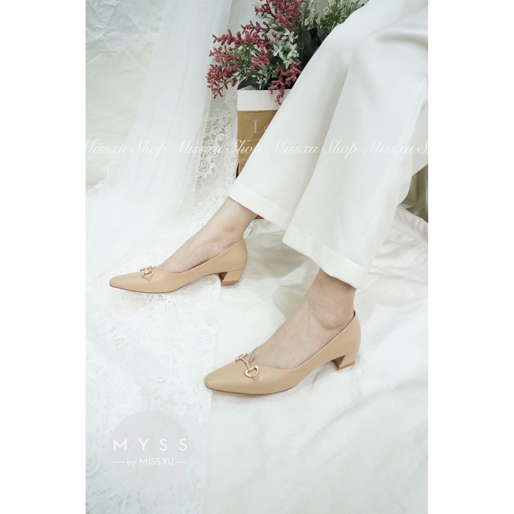 Giày nữ mũi vuông cài khoen 3cm thời trang MYSS - CG186