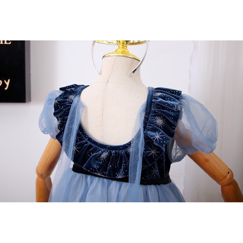 Váy voan bông tuyết chất nhung