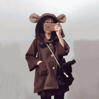 Áo dạ tai thỏ ( KÈM ẢNH THẬT)