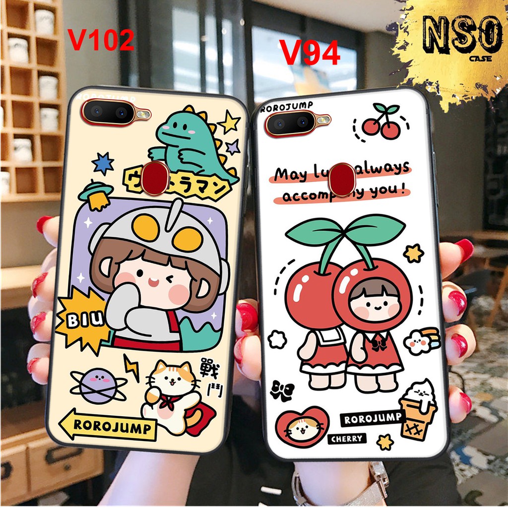 HÀNG NEW  Ốp Oppo A5S - Oppo A7 - Oppo F9 - Oppo A12 In Hình Roro Jump Siêu Cute
