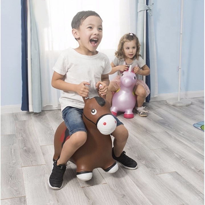 Thú nhún  𝑭𝒓𝒆𝒆𝒔𝒉𝒊𝒑  Đồ chơi thú nhún cao cấp hình chú ngựa nâu Toys House có tặng kèm bơm