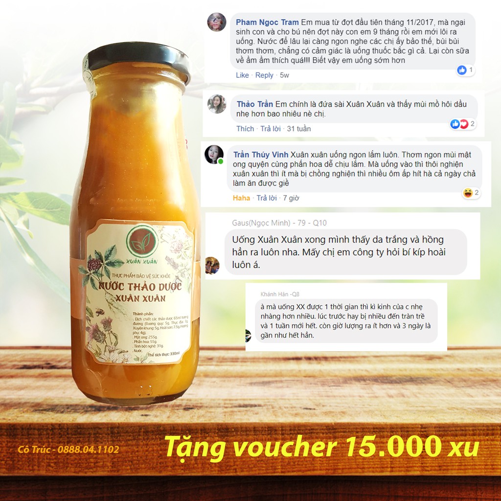 Nước thảo dược nội tiết Xuân Xuân - azooo