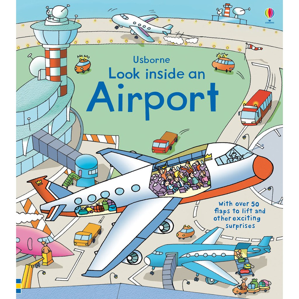 Sách Look Inside Airport Usborne lật mở khám phá sân bay cho bé từ 4 tuổi