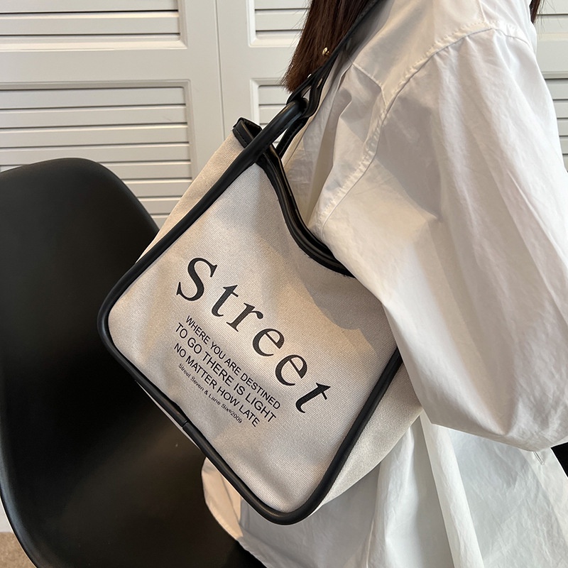 Túi Đeo Vai Vải canvas Dung Tích Lớn Thời Trang Cho Bạn Gái