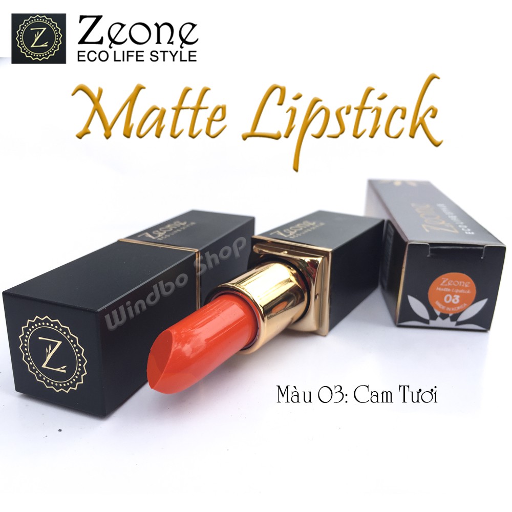 Son Zeone Eco Life Style Matte Lipstick vỏ đen