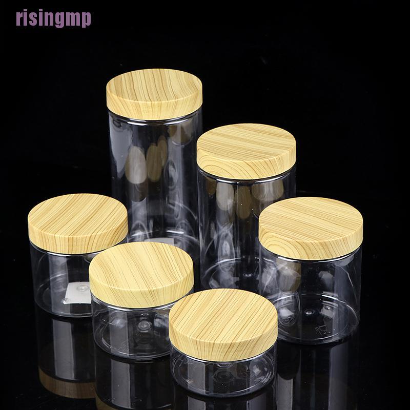 Chai nhựa trong suốt có nắp gỗ tiện dụng chất lượng cao