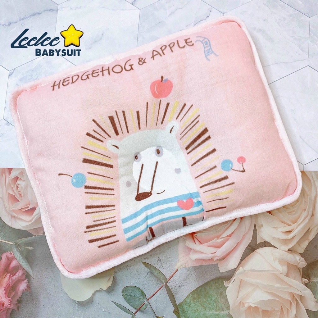 Gối xô sơ sinh chống méo bẹp đầu, gối lõm sợi tre cao cấp xuất Nhật thoáng khí thấm mồ hôi