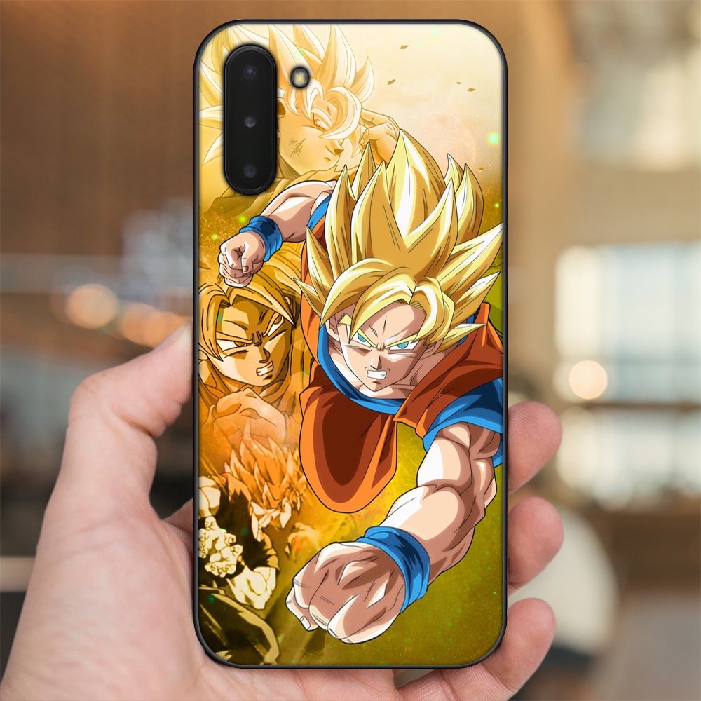 Ốp lưng Samsung Note 10 viền đen in hình Goku Dragon Ball