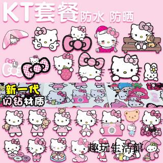 🌈Áo Thun In Hình Ngộ Nghĩnh Vui Nhộn🌈 Miếng Dán Trang Trí Xe Hơi Hình Hello Kitty Chống Trầy Xước / Thấm Nước