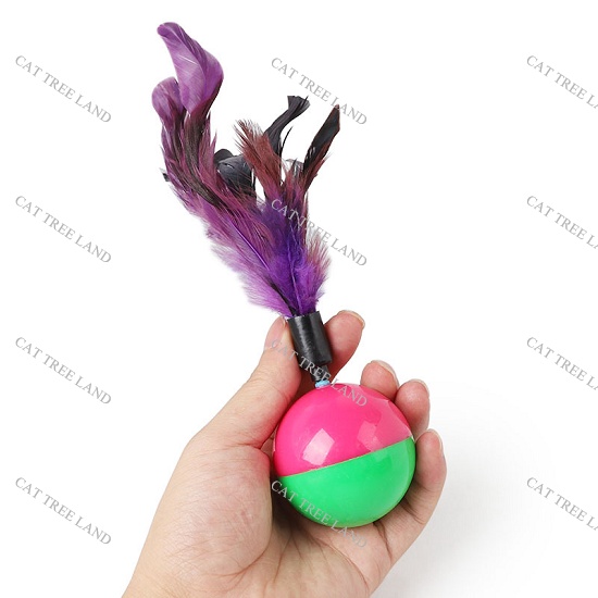 ĐỒ CHƠI CHÓ MÈO, BÓNG LẬT ĐẬT CÓ LÔNG VŨ