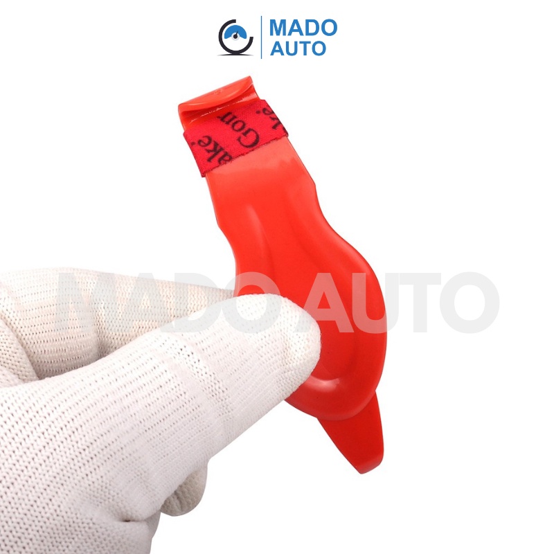 Gạt nhựa nhỏ ĐỎ gấp mép Decal dán xe ô tô, có đệm vải chống xước MADO AUTO F69