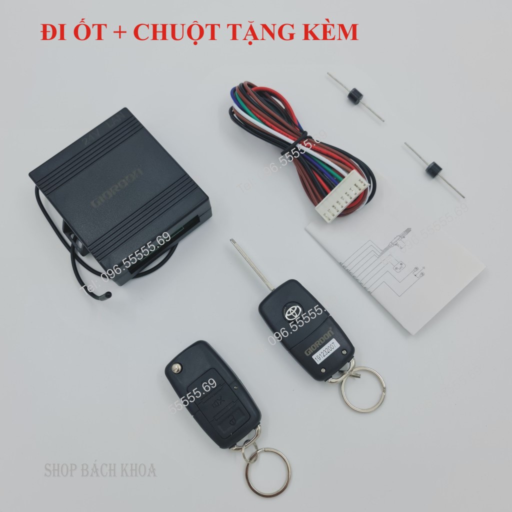 COMBO Bộ khóa cửa xe tải từ xa G2170 và 2 chốt cửa ô tô. Hàng chính hãng GIORDON. Có bảo hành.