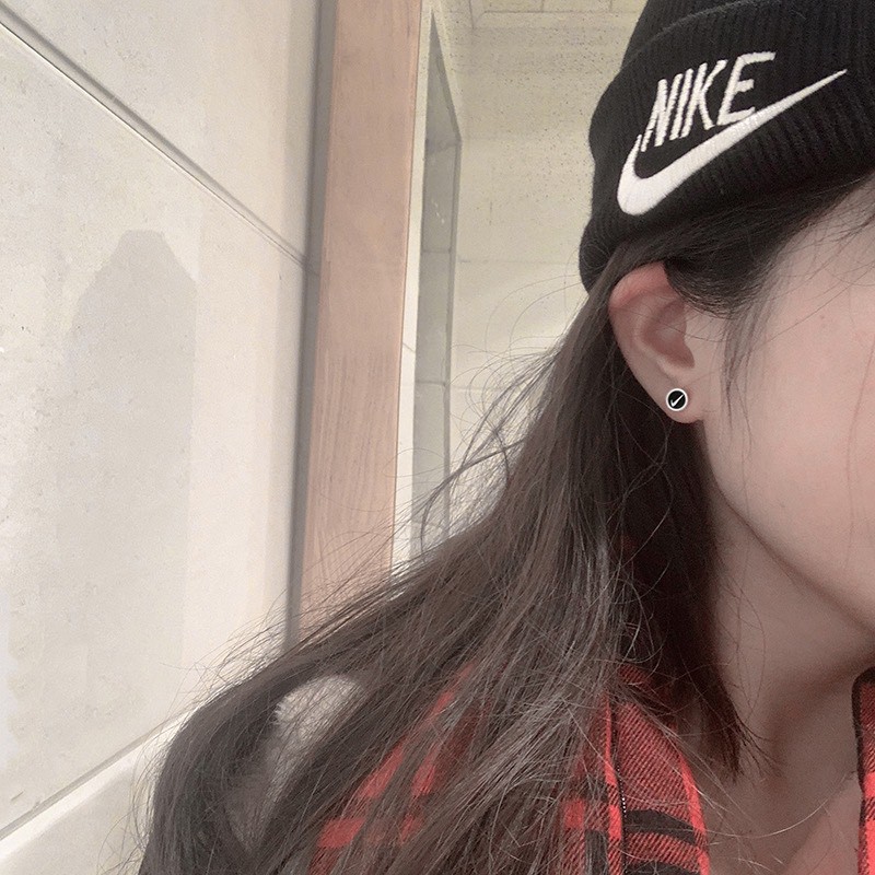 Đôi bông tai, khuyên tai họa tiết THỜI TRANG unisex bằng titan không gỉ phong cách hàn quốc