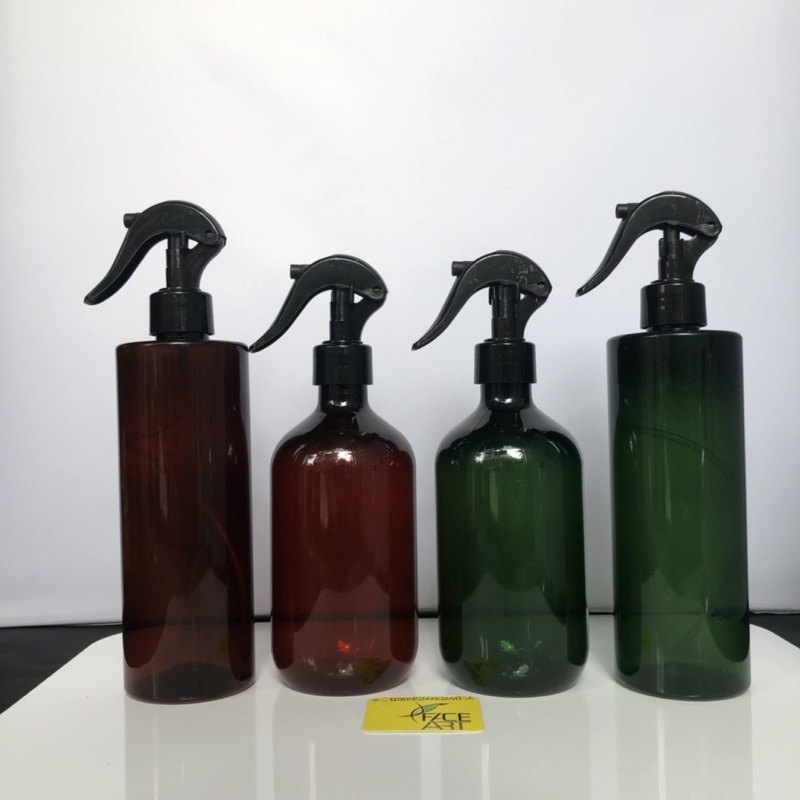 Bình Đựng nước xịt khuẩn/ xịt cồn - Chai Nhựa lớn màu xanh, Nâu, Trong 500ml xịt nước phun sương / xịt tóc/ xịt tưới cây