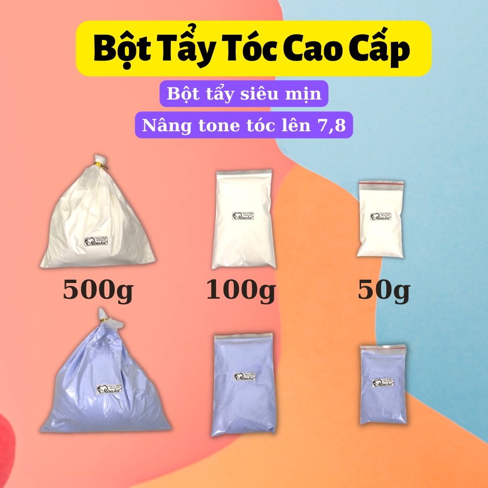 Bột tẩy tóc cao cấp Trắng - Xanh  500g - 100g - 50g