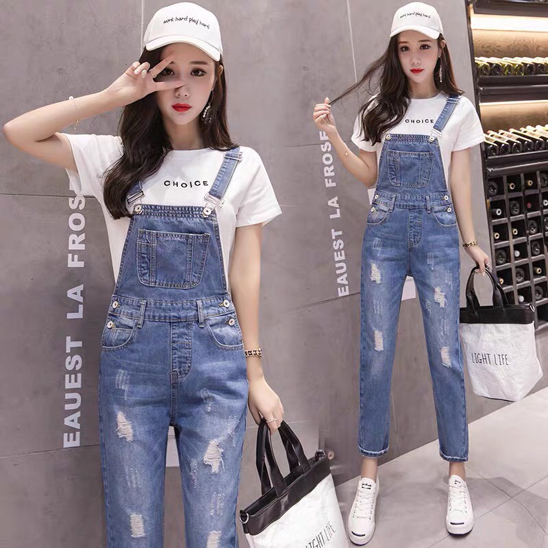 Quấn yếm jeans nữ co dãn king168 ,  yếm nữ co dãn nhẹ thoải mái trẻ trung 0A