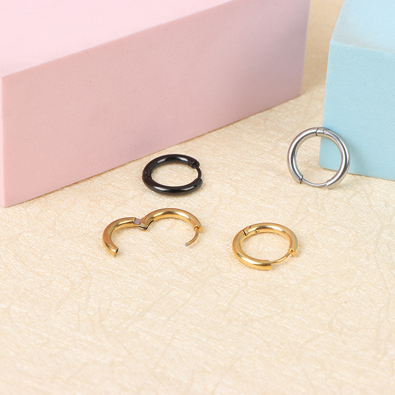 Bộ 5 Bông Tai Tròn Làm Từ OuRui.vn Bằng Thép Không Gỉ