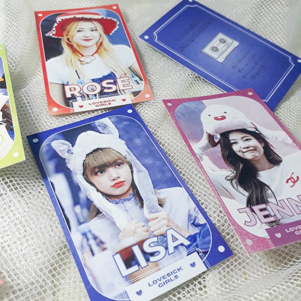 Combo Set 8 card Blackpink idol Kpop đầy đủ thành viên Lisa Rosé Jennie Jisoo start22_shop