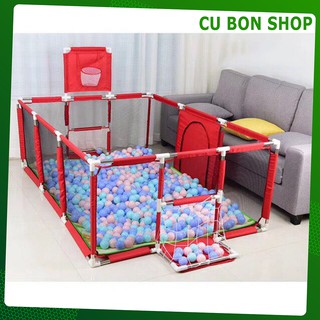 Quây bóng lều chơi bóng cho bé, Nhà bóng cho bé khung inox chữ nhật