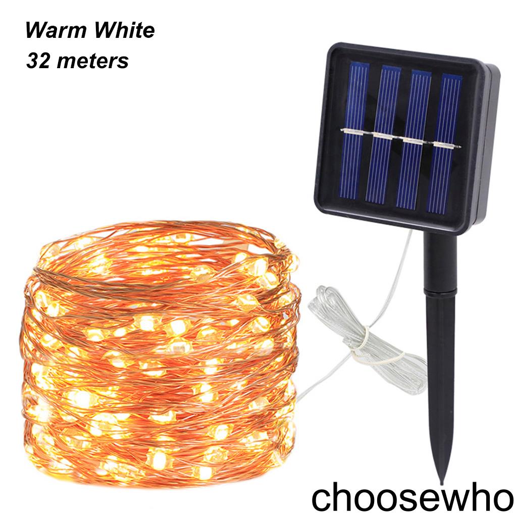 [CHOO] Yard String Light Solar Power Copper Wire Garden Light Chain IP55 Waterproof Decoration Lamp String