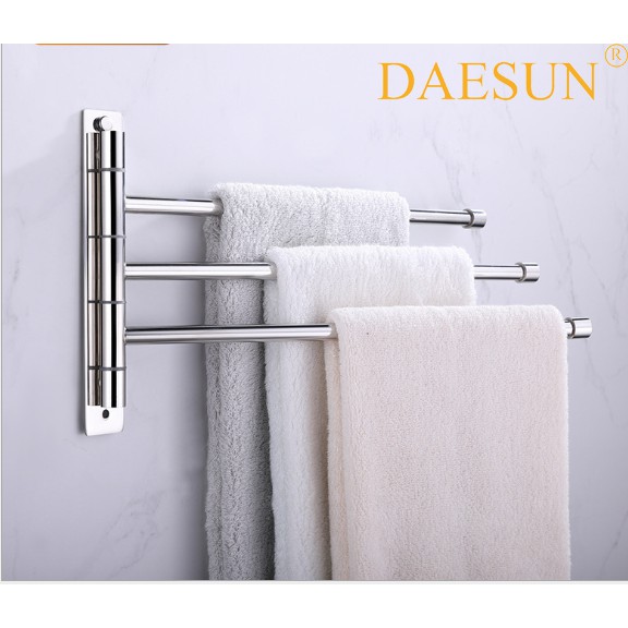 Giá treo khăn inox không gỉ xoay 180 độ