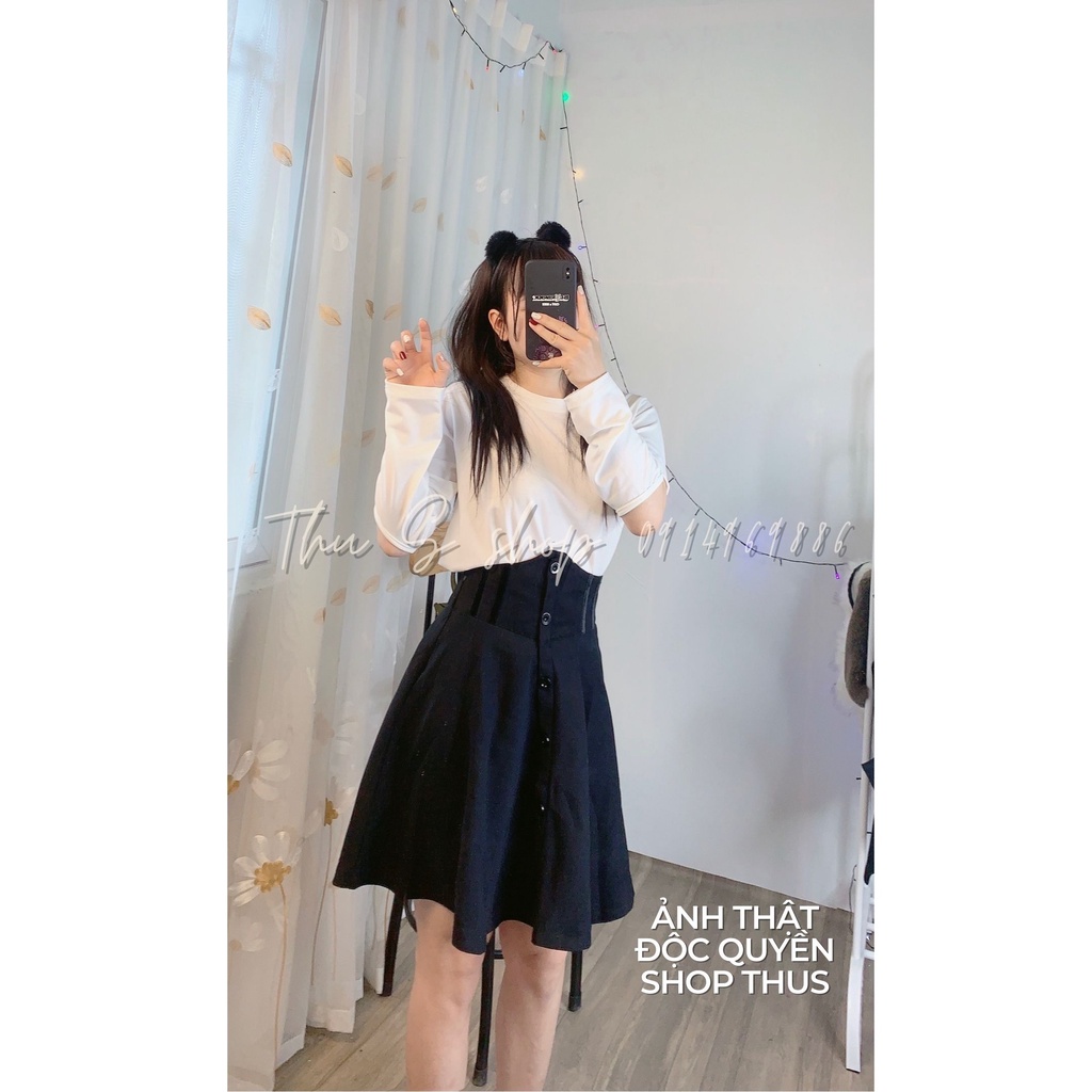 [Mã FAMARAL1 giảm 10K đơn 50K] Áo Thun Trơn Đa Năng Tay Nối 3 Trong 1 Mix Dài hoặc Ngắn Tay From Rộng Cá Tính THUS A0A1