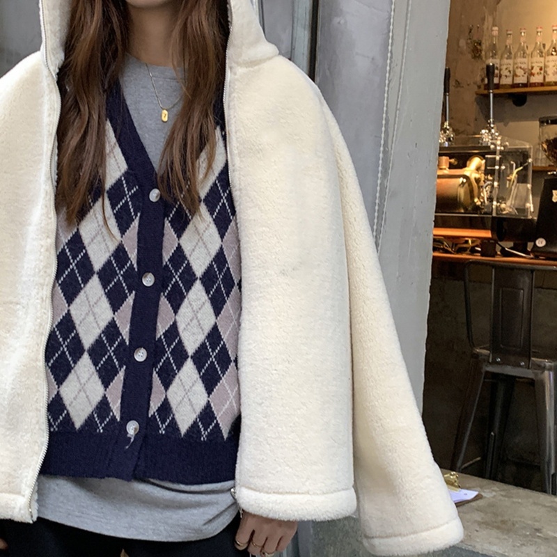 Áo Sweater Dệt Kim Sát Nách Kẻ Sọc Ca Rô Đính Nút Thời Trang Mùa Thu Cho Nữ Dễ Phối Đồ